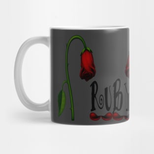 Fallen Rose Ruby Design Mug